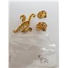 Image 1 : Gold tone broach and clip earring set, “Mamselle”