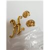 Image 2 : Gold tone broach and clip earring set, “Mamselle”