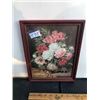 Image 1 : 9.5" X 12" framed floral pic