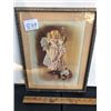 Image 1 : 11.5" X 14.5" framed Victorian girl 'pussy's play time'