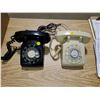 Image 1 : two rotary dial desk phones