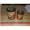 Image 1 : two squirrel peanut butter tins (no tops)