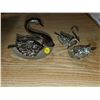 Image 1 : (3) pc swan condiment set