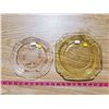 Image 1 : DEPRESSION GLASS - ROYAL LACE 7" PLATE, MADRID AMBER 7.5" PLATE