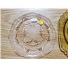Image 2 : DEPRESSION GLASS - ROYAL LACE 7" PLATE, MADRID AMBER 7.5" PLATE
