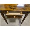 Image 3 : FUMED OAK HALL TABLE W/ DRAWER 29.5W X 19.5"D