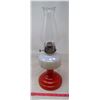 Image 1 : Red and White Coal Oil Lamp