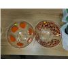 Image 2 : 2 glass party bowls (orange & gold)