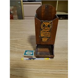 Vintage owl matchbox