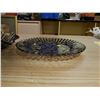 Image 3 : 2 blue/bronze aurora depression glass - 11" wide
