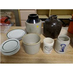 Pottery items - some Medalta