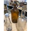 Image 7 : 7 CLEAR BOTTLES + ONE BROWN BOTTLE/JUG