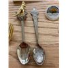 Image 6 : MISC LOT OF SPOONS + VINTAGE PENS ONE WOODEN + ROCK + ECT