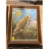 Image 7 : PICTURE OF OWL + BLACK FRAME W/ DESIGN + NORMAN ROCKWELL PICTURE