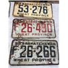 Image 3 : 5 - 1950's Sask. License Plates