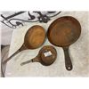 Image 1 : 3 Tin Frying Pans 1 Marked Frampus Steel