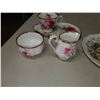 Image 3 : ROYAL ALBERT 'AMERICAN BEAUTY' TEACUP, SAUCER, CREAM, SUGAR & 'AUTUMN' COLLECTORS PLATE
