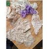 Image 2 : Lot Crocheted Centerpiece & Doilies