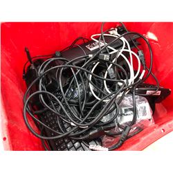 BOX OF ASSORTED CABLES/COMPUTER ACCESSORIES