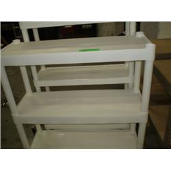 2 PLASTIC SHELVES