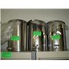 Image 1 : 3 STAINLESS STEEL GARBAGE CANS