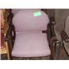 Image 1 : 5 MAUVE WOOD ARM CHAIRS
