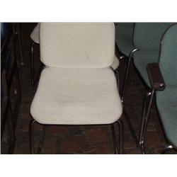 6 CREAM CLOTH CHAIRS