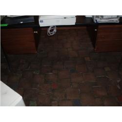 DESK WITH BLACK VINYL TOP