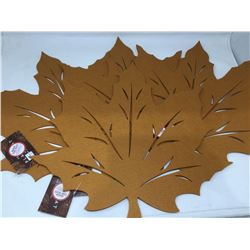 Set of 4 Leaf Felt Placemats