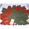 Image 1 : Felt Leaf Reversible Placemats (6 x 18in x 18in)