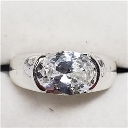 Sterling Silver Cubic Zirconia Ring (~Size 8), Suggested Retail Value $120