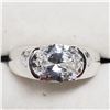 Image 1 : Sterling Silver Cubic Zirconia Ring (~Size 8), Suggested Retail Value $120
