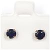 Image 1 : 10K Yellow Gold Sapphire (September Birthstone)(0.8cts) Earrings, Made in Canada, Suggested Retail V