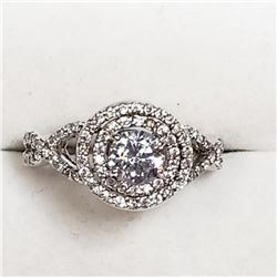 Sterling Silver Cubic Zirconia Ring (~Size 7), Suggested Retail Value $160