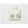 Image 1 : Silver Genuine Cubic Zirconia (4.28ct) (8x6mm) Earrings . Retail $40