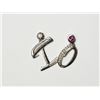 Image 1 : Silver "I" and "O" Cubic Zirconia Pendants. Retail $60