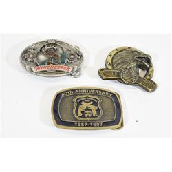 3 Belt Buckles