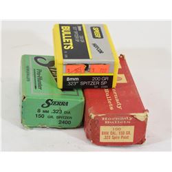 Box Lot 8mm Cal. Projectiles