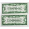 Image 2 : (2) 1928-A $1.00 SILVER CERTIFICATES