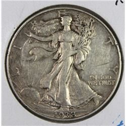 1938-D WALKING LIBERTY HALF DOLLAR