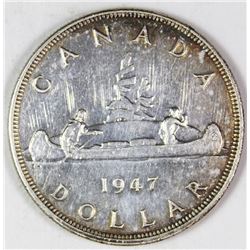 1947 BLUNT 7 CANADA SILVER DOLLAR