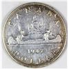 Image 1 : 1947 BLUNT 7 CANADA SILVER DOLLAR