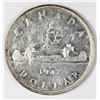 Image 1 : 1947 POINTED 7 CANADA SILVER DOLLAR