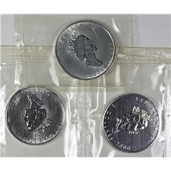 (1) 1999 AND (2) 2000 CANADA SILVER MAPLE LEAFS