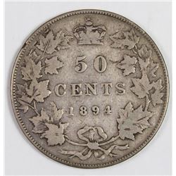 1894 CANADA SILVER HALF DOLLAR