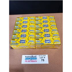 2 pack of factory sealed Wrigley's Juicy Fruit Bubble Gum *Factory Sealed*