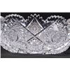 Image 2 : Rare and vintage Gowen, Kent & Company brilliant hand cut hobstar crystal fruit bowl 9" in diameter 