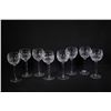 Image 1 : Eight Waterford Lismore crystal tall stem hock wine glasses