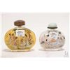 Image 1 : Two Chinese reverse painted glass snuff bottles including a 3 1/4" and a 3 1/2"