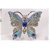 Image 2 : Large Swarovski crystal butterfly brooch